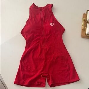 Kids Red Sleeveless Romper